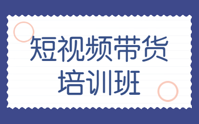 短视频带货培训班