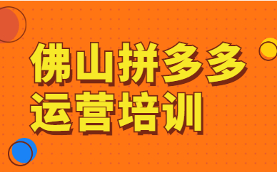 佛山拼多多运营培训