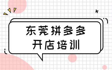 东莞拼多多开店培训