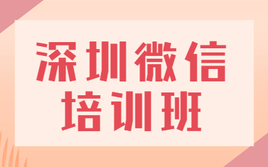 深圳微信培训班
