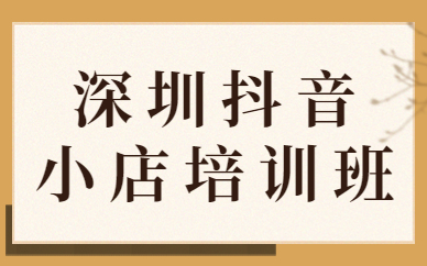 深圳抖音小店培训班