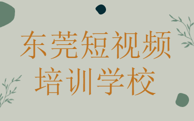 东莞短视频培训学校