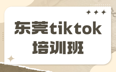 东莞tiktok培训班