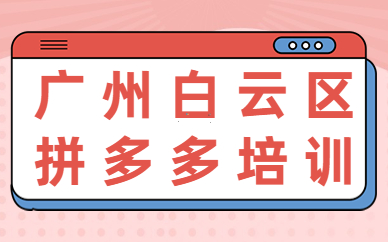 广州白云区拼多多培训