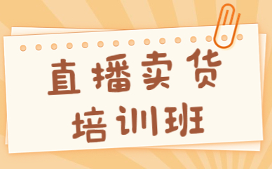 直播卖货培训班