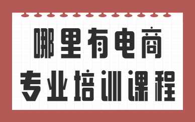 哪里有电商专业培训的课程