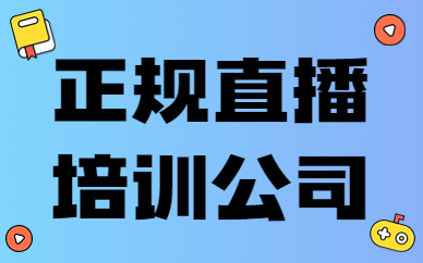 正规直播培训公司