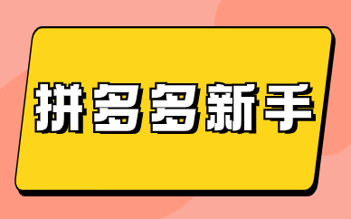 拼多多新手
