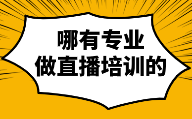 哪有专业做直播培训的