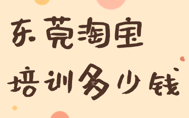 东莞淘宝培训多少钱