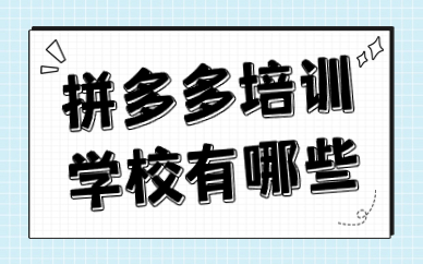 拼多多培训学校有哪些