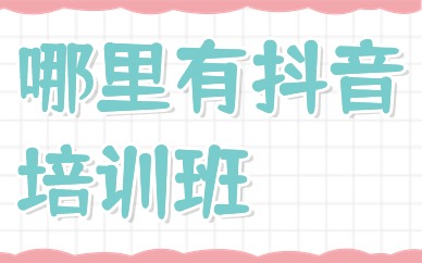 哪里有抖音培训班