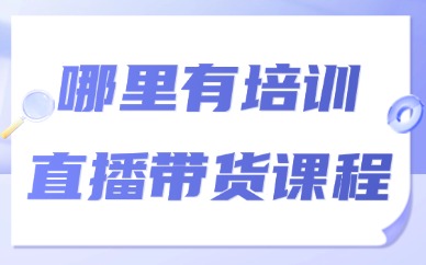 哪里有培训直播带货的课程