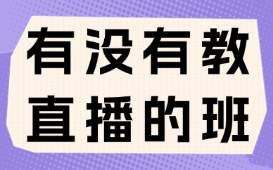 有没有教直播的班