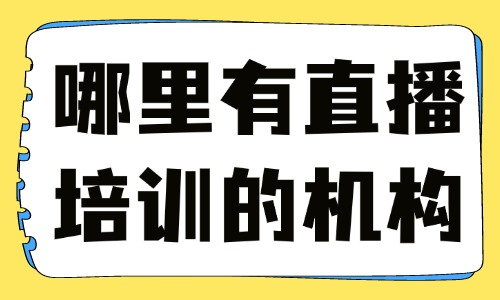 哪里有学直播培训的机构 - 美迪教育