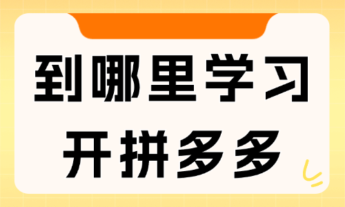 到哪里学习开拼多多 -美迪教育 