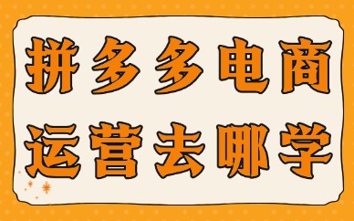 拼多多电商运营学习去哪学