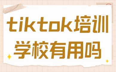 tiktok培训学校有用吗