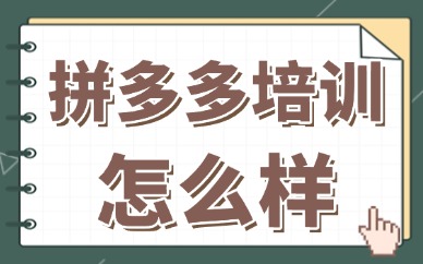 拼多多培训怎么样