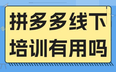 拼多多线下培训有用吗