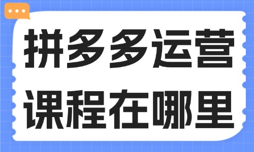 拼多多运营学习课程在哪里 - 美迪教育