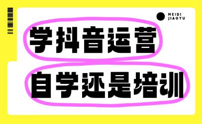 学抖音运营是自学还是去培训学校