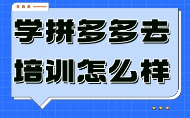 学拼多多去培训怎么样