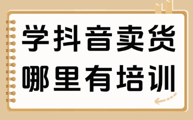 学抖音卖货哪里有培训的