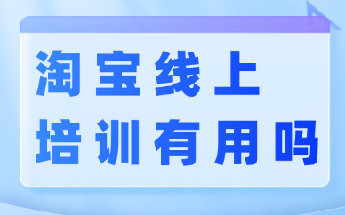 淘宝线上培训班有用吗