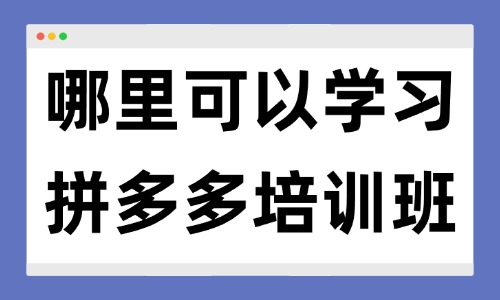 在哪里可以学习拼多多培训班 - 美迪教育
