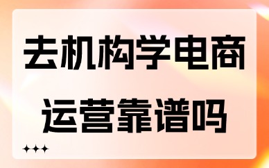 去培训机构学电商运营靠谱吗