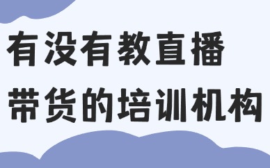 有没有教直播带货的培训机构