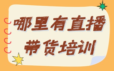 哪里有学直播带货培训