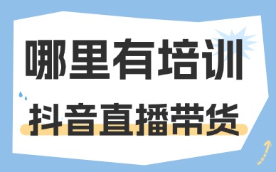 哪里有培训机构学习抖音直播带货