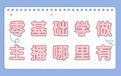零基础学做主播哪里有