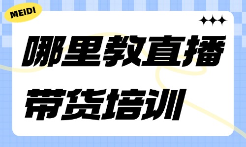 哪里教直播带货培训比较好 - 美迪教育