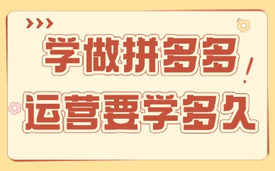 学做拼多多运营要学多久