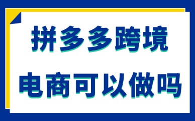 拼多多跨境电商可以做吗？temu适合哪些人做？