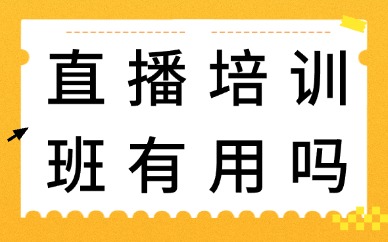 直播培训班有用吗