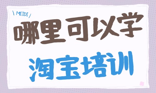 哪里可以学淘宝培训 - 美迪电商