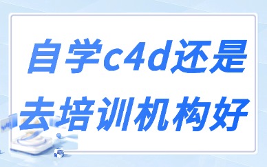 自学c4d还是去培训机构好
