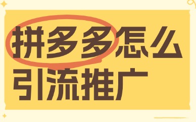 拼多多怎么引流推广？新手攻略来啦！