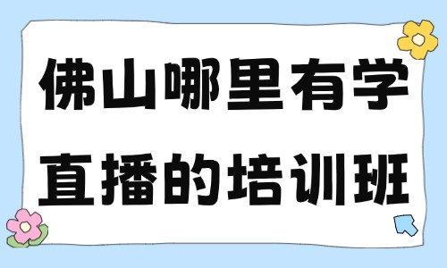 佛山哪里有学直播的培训班？零基础可学 - 美迪电商