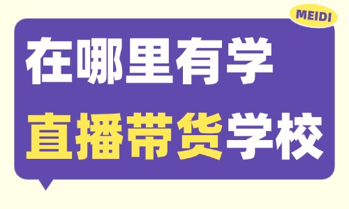 在哪里有学直播带货的学校 - 美迪电商