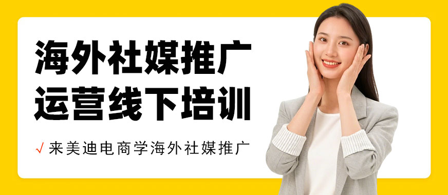 广州海外社媒推广运营线下培训 - 美迪电商