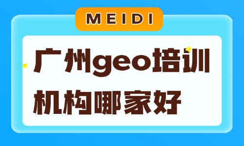 广州geo培训机构哪家好?本地甄选标准与选课避坑指南 - 美迪电商